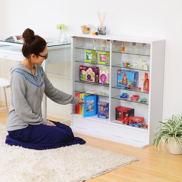 コレクションケース 薄型 コレクションラック ロータイプ 収納棚