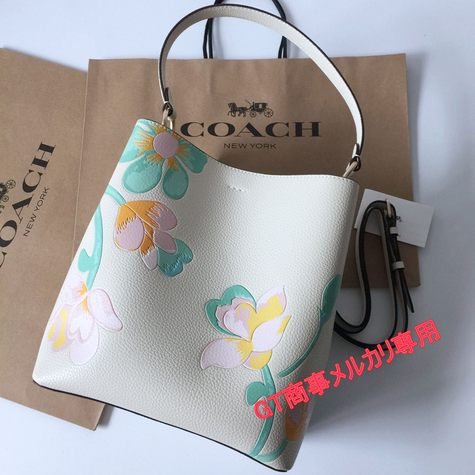 コーチアウトレット】COACHバッグ C8609 花柄 トートバッグ ショルダー  