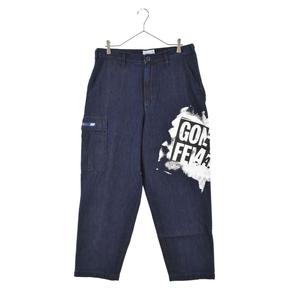 WTAPS ダブルタップス 23SS COTTON DENIM PASTHG 231WVDT-PTM01 ロゴプリント コットン デニム パンツ ブラック