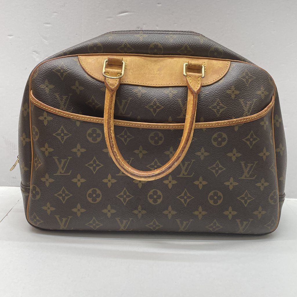 ルイヴィトン ドーヴィル モノグラム ハンドバッグ M47270 PVC ヌメ革 ルイ ヴィトン / LOUIS VUITTON モノグラム ドーヴィル ブラウン