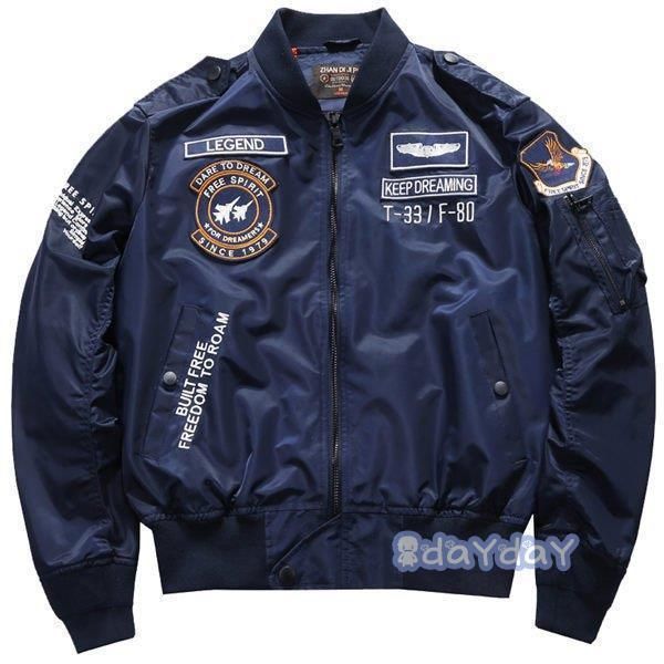 極美品　希少 アルファ フライトジャケット MA-1 リバーシブル ワッペン M WEB限定】MA-1ジャケット/リバーシブル(M ネイビー): ジャケット