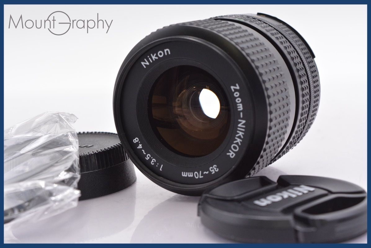 上 ニコン Nikon Zoom-NIKKOR 35-70mm F3.5-4.8 前後キャップ-レンズフィルター付 完動 同梱可 mj4926