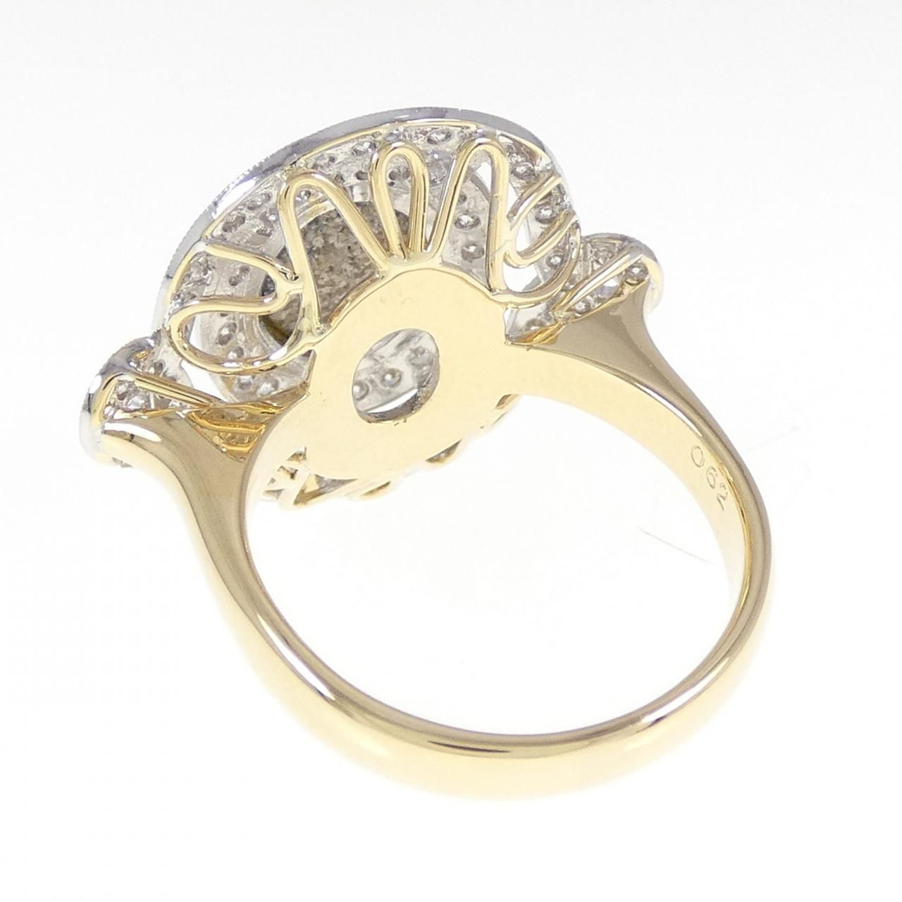 750WG/750YG ブラックオパール リング - メルカリ 