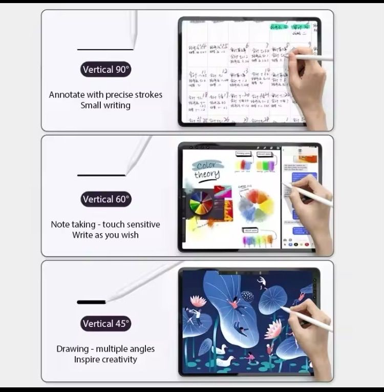 スタイラスペン　ユニバーサル静電容量式スクリーンタッチペン,Android,iOS,Windows, iPad, Apple Pencil, Huawei, Xiaomiタブレット
