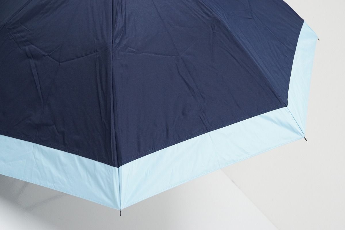芦屋ロサブラン 完全遮光折日傘 USED美品 2段コンビ 寒竹手元 UV 遮熱