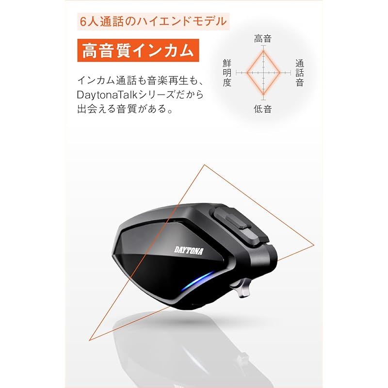 デイトナ(Daytona) バイク用 インカム 6人通話 ブルートゥース 通信