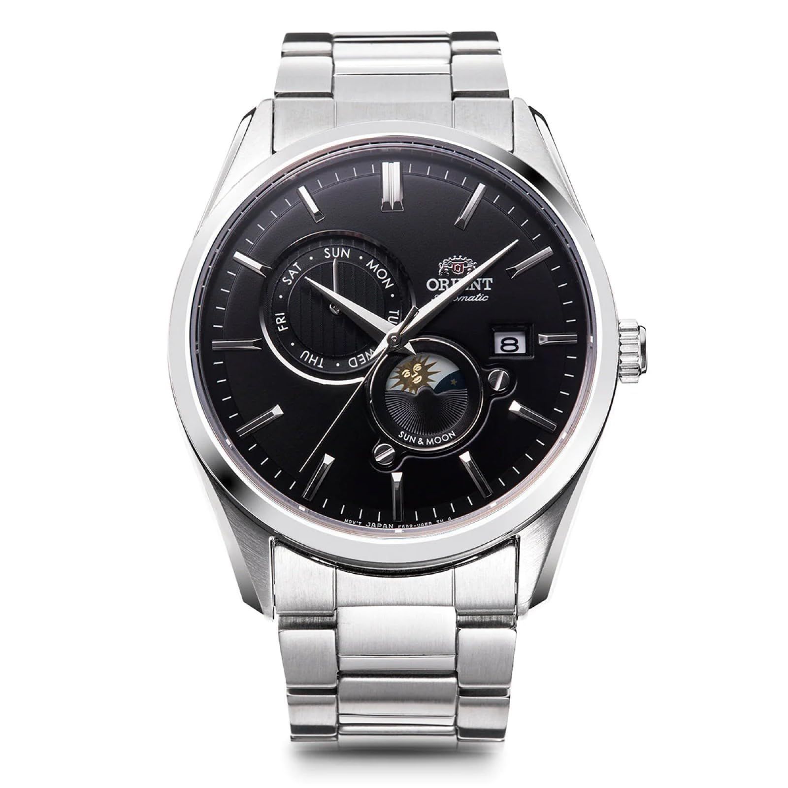 [オリエント]ORIENT SUNu0026MOON サンアンドムーン 自動巻き腕時計 機械式 オートマティック 国内メーカー付 コンテンポラリー RN-AK0302B メンズ ブラック