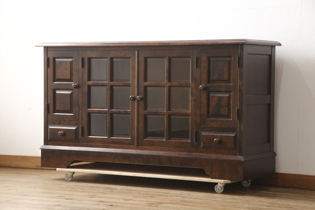 北海道民芸家具 サイドボード 収納棚 戸棚 リビング