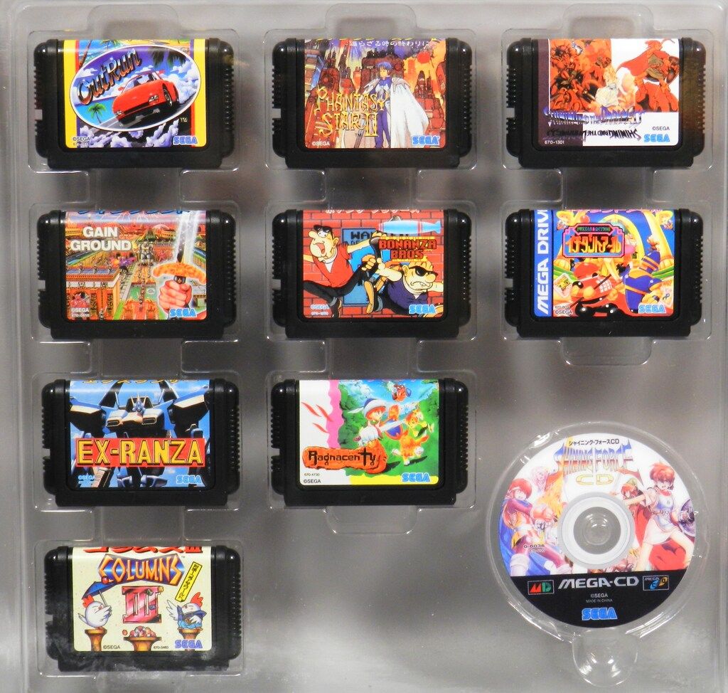 メガドライブミニ2 メガCDディスクミニ カートリッジミニ メガドラミニ2 DXパックが予約開始。メガドライブカートリッジ