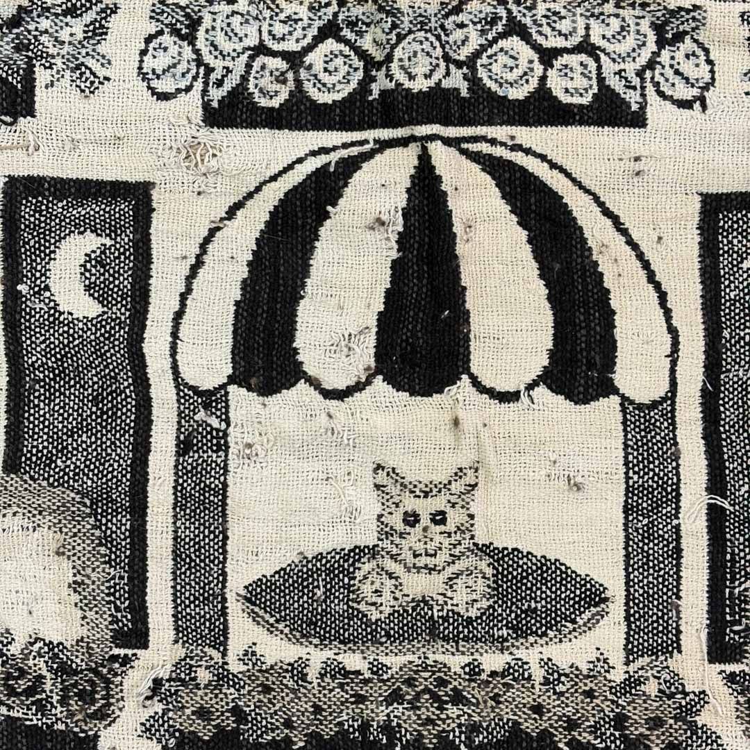 VINTAGE - vintageラグ カーペット USA製 キャット イラスト 1292 VINTAGE - vintageラグ カーペット USA製 キャット イラスト