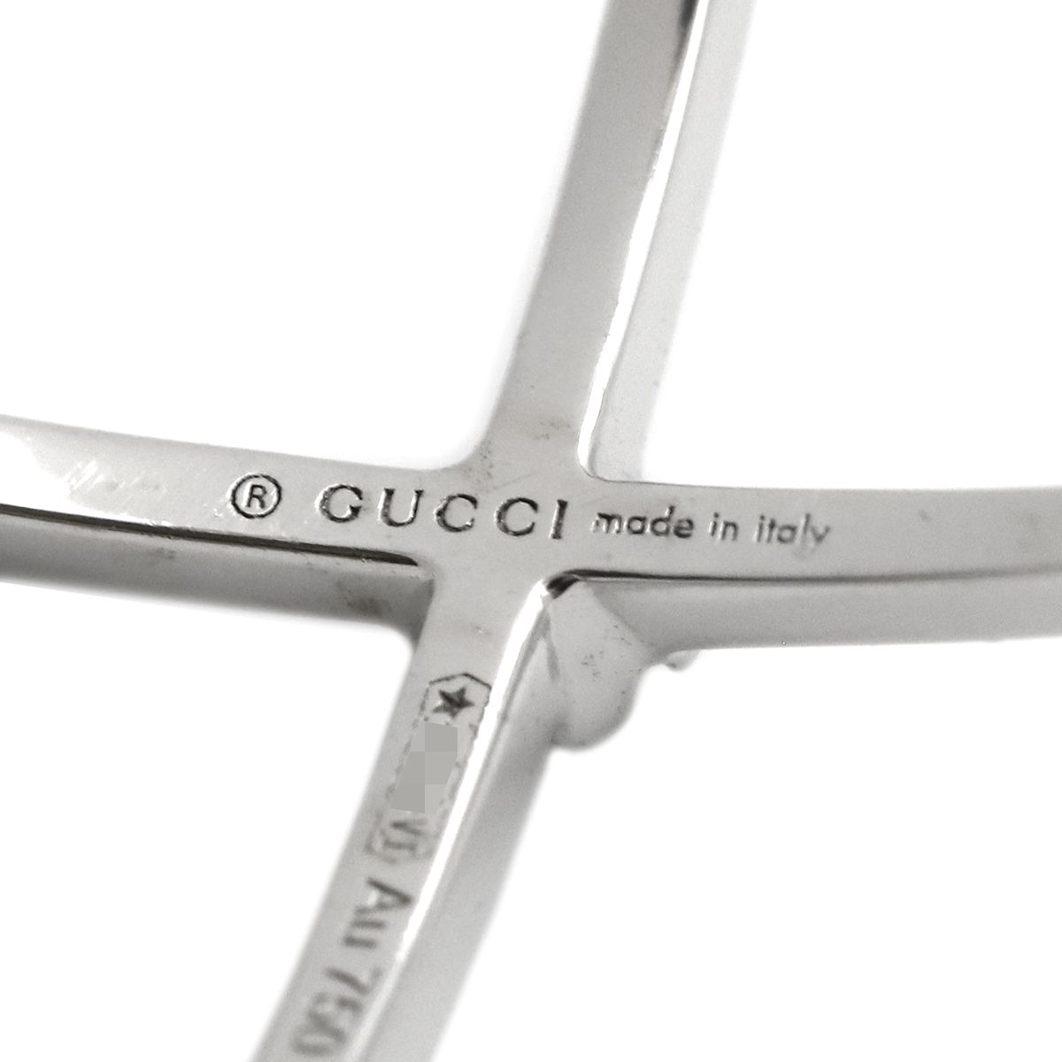 グッチ リング GUCCI アイコン AU750 ユニセックスホワイト　18金 GUCCI - グッチ GUCCI リング 指輪 GG ランニング K18WG