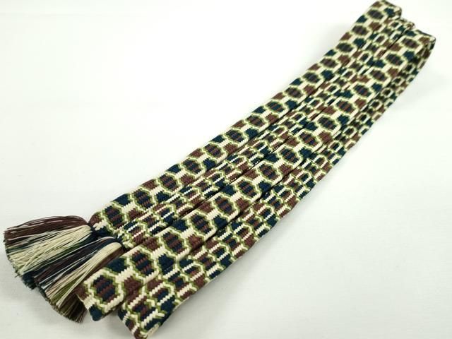 平和屋本店■極上　有職組紐道明　帯締め　亀甲組　宮内庁御用　国立博物館御用　東京芸術大学御用　逸品　CXAA0617s5 平和屋本店□極上 有職組紐道明 帯締め 亀甲組 宮内庁御用 国立博物館