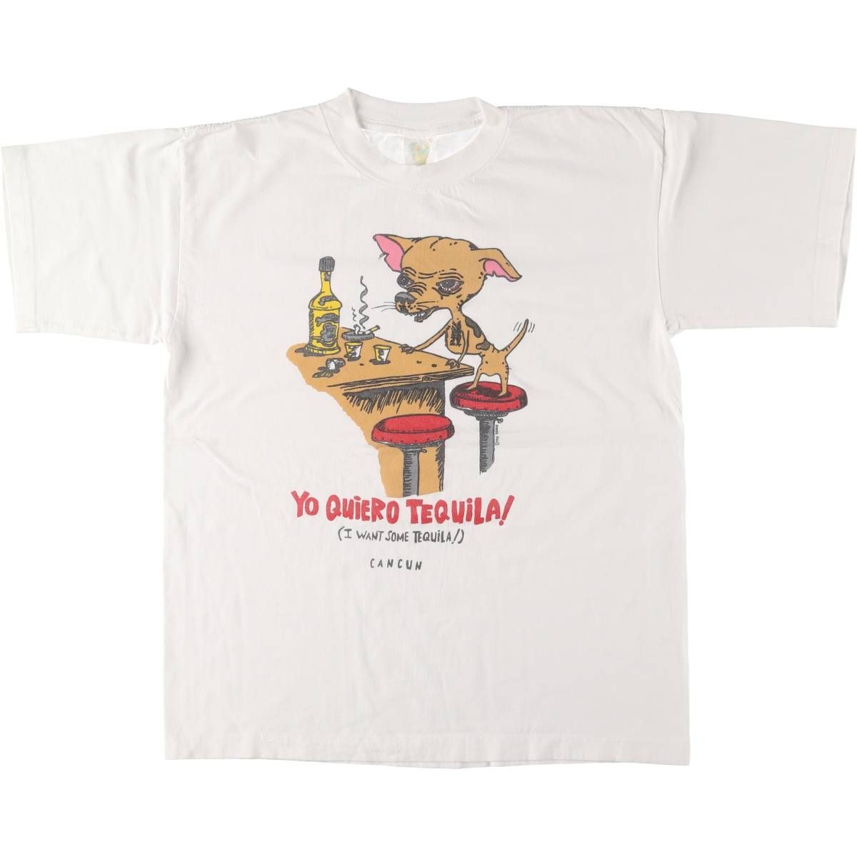 古着 PAPACRYO PLUS 犬柄 プリントTシャツ メンズL相当|eaa549648