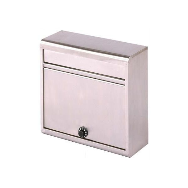 【新品・5営業日で発送】グリーンライフ 薄型ステンレスポスト ダイヤル錠付 PH-614D