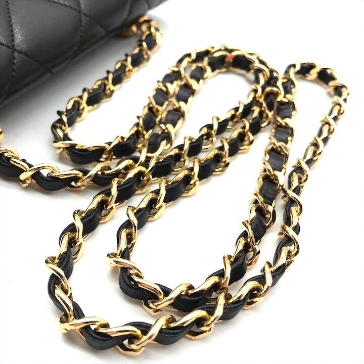 美品 CHANEL シャネル サークル ココマーク ミニ マトラッセ 17.5 ラムスキン チェーン ショルダー バッグ ブラック a3594 2272025608.jpg?1716511617
