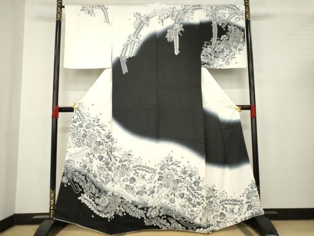 平和屋着物○訪問着 辻が花 舞花文 暈し染め やまと誂製 正絹 逸品