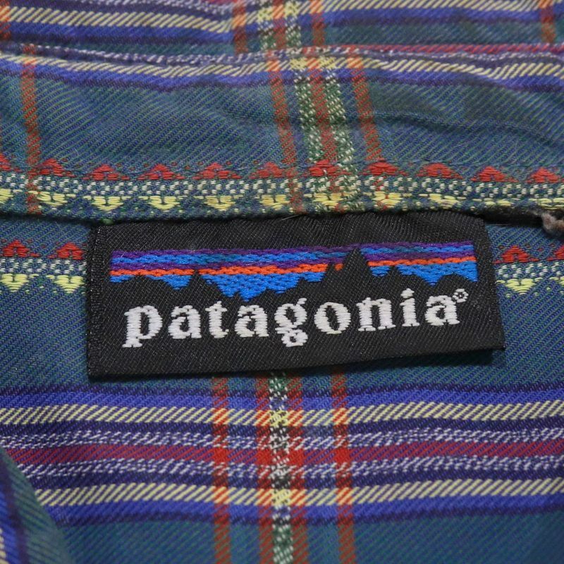 90s vintage patagonia チェック柄 雪無しタグ 半袖シャツ メンズ 表記Mサイズ