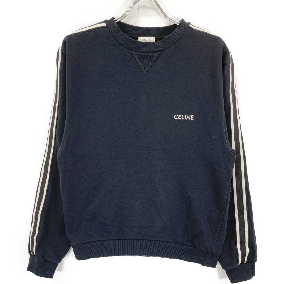 CELINE】ルーズ スウェットシャツ コットンフリース ブラック ロンT M