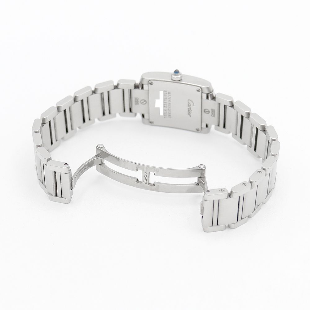 電池交換済み Cartier カルティエ タンクフランセーズ SM W51034Q3 ブルーシェル SS ステンレス レディース クォーツ【6ヶ月保証】【腕時計】【中古】 電池交換済み Cartier カルティエ タンクフランセーズ SM W51034Q3