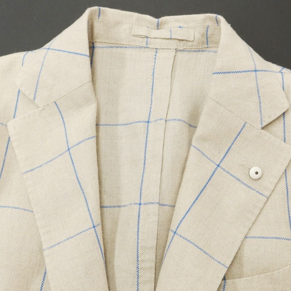 新品】エルビーエム1911 L.B.M.1911 リネン チェック カジュアル  