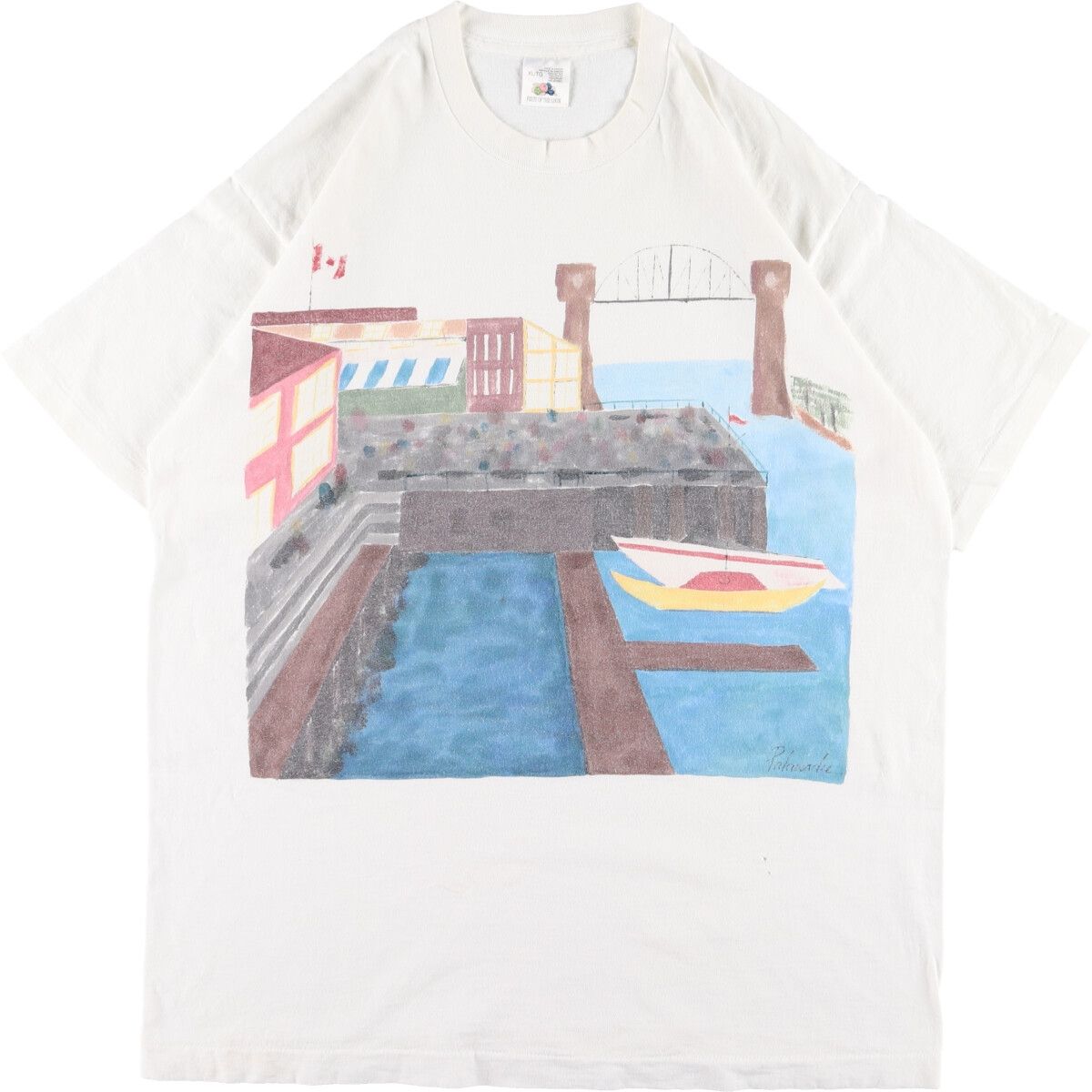 古着 90年代 フルーツオブザルーム FRUIT OF THE LOOM アートTシャツ カナダ製 メンズXL ヴィンテージ /eaa357915 【中古】/eaa357915