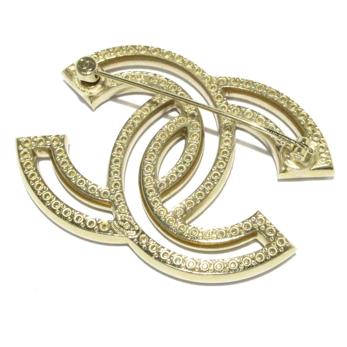 CHANEL シャネル ブローチ - ゴールド×クリア ココマーク