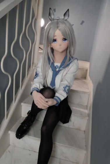 全頭マスク カツラ付き ロック付き NO.504 フルマスク ドール ヘッドロリータ人形 コスプレ マスク 仮装 着ぐるみ コスチューム