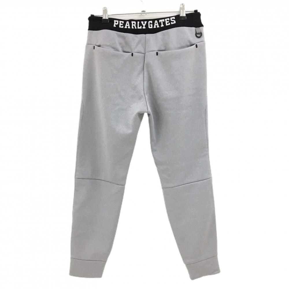 超 パーリーゲイツ ジョガーパンツ 杢グレー 裏起毛 ウエストゴム レディース 1 M ゴルフウェア PEARLY GATES