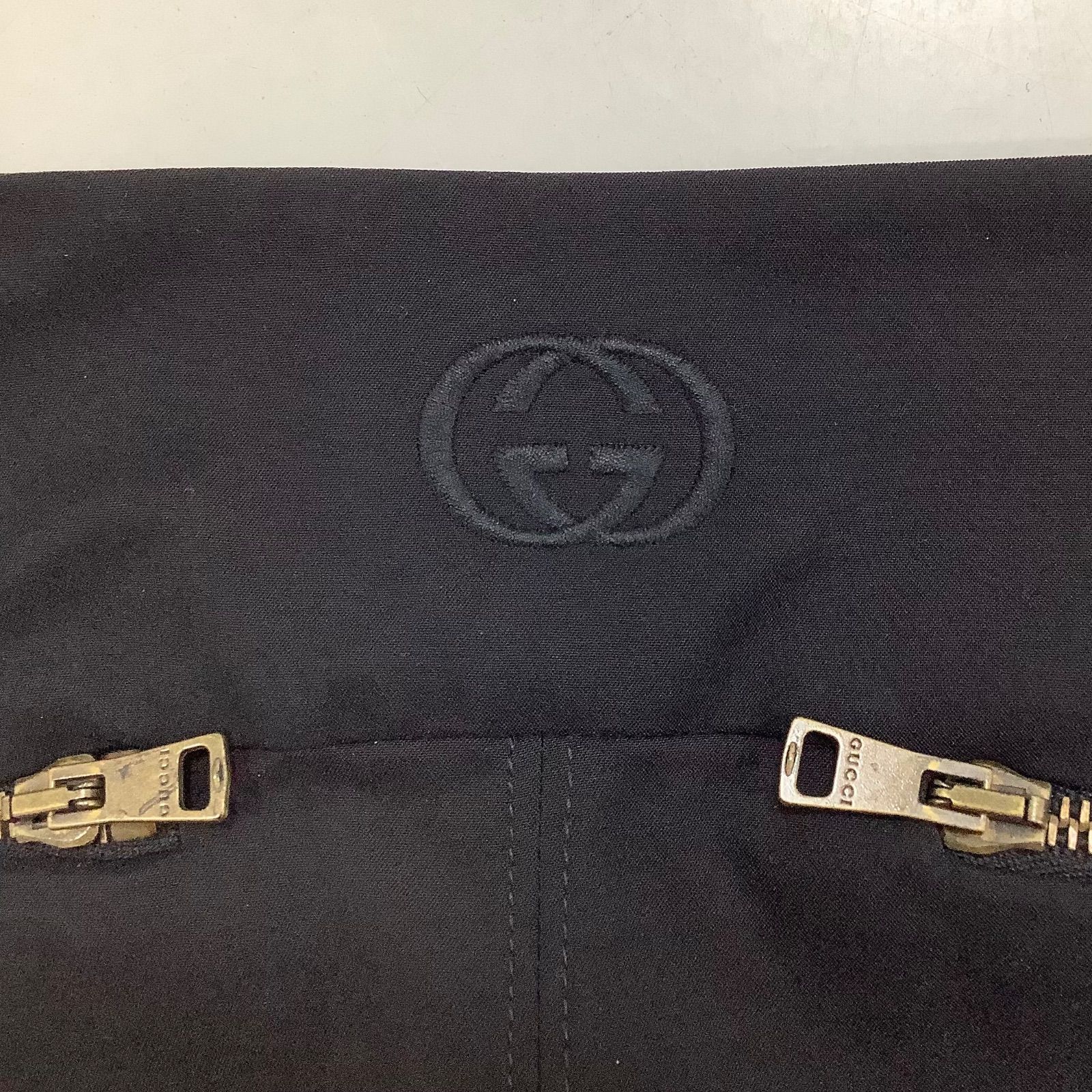 GUCCI ブラック タイトスカート 40 GUCCI グッチ ひざ丈スカート タイトスカート 黒 インター