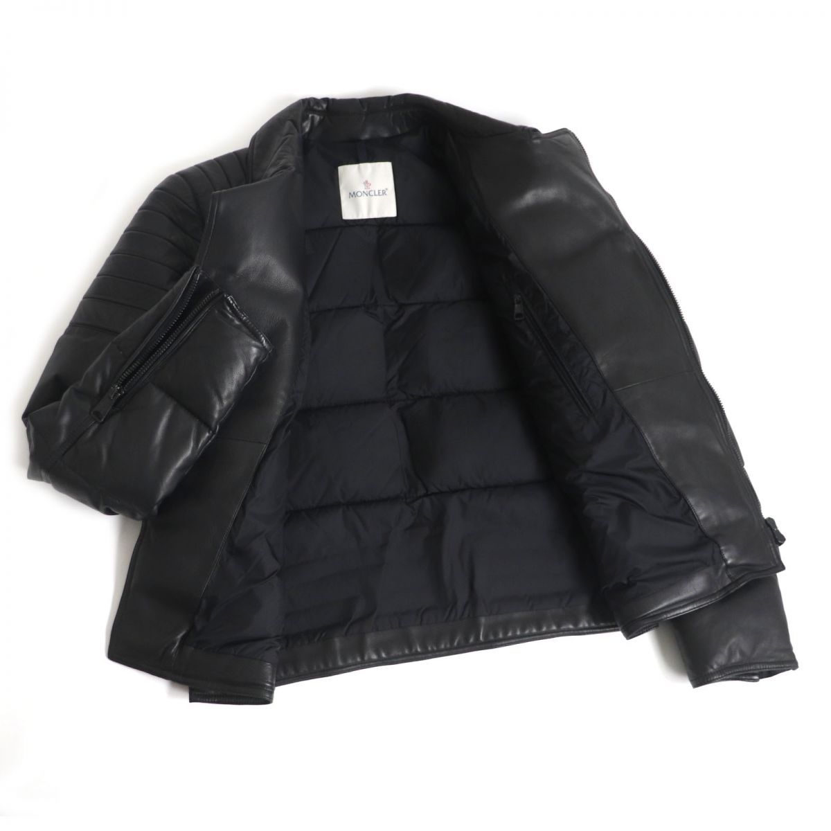良品□MONCLER/モンクレール LECLERC ロゴワッペン付き WZIP 