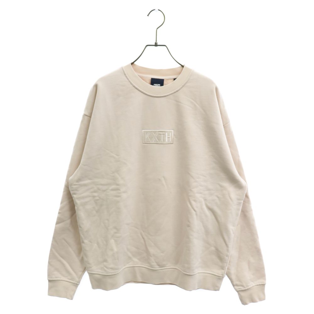 KITH (キス) 21AW Cyber Monday Crewneck サイバー マンデー ボックスロゴ クルーネック スウェットトレーナー  ベージュ KHM030147 - メルカリ