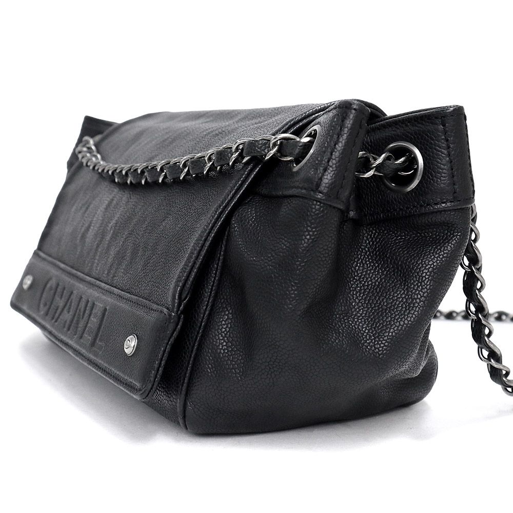 シャネル ロゴ フラップ チェーン ショルダー ハンドバッグ 2way