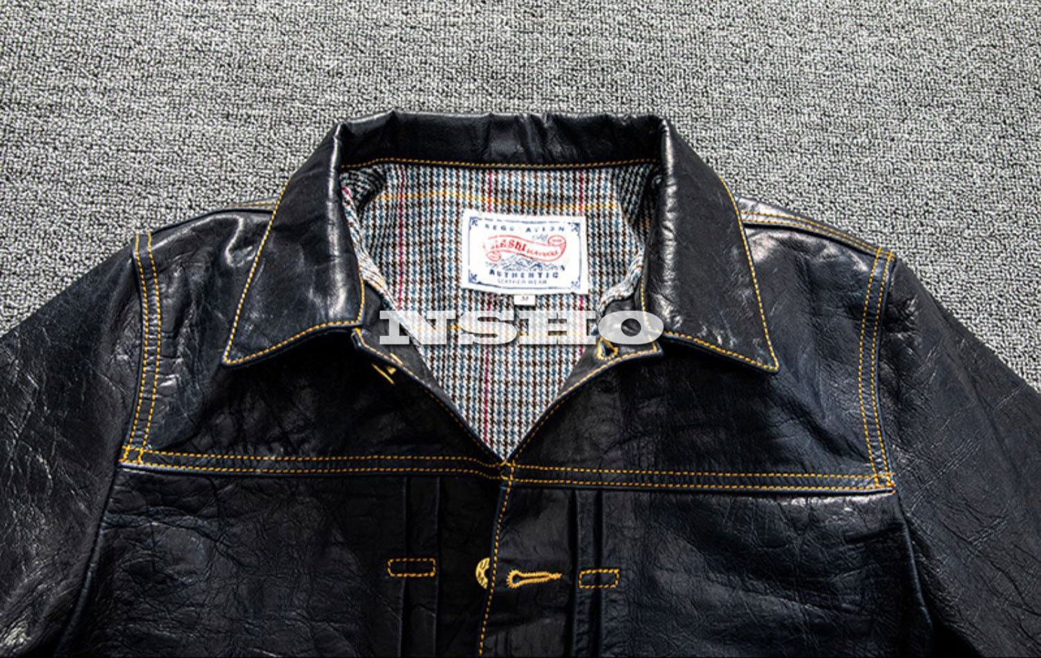 上質革ジャン メンズ シープスキン 羊革 カウボーイタイプ Gジャン