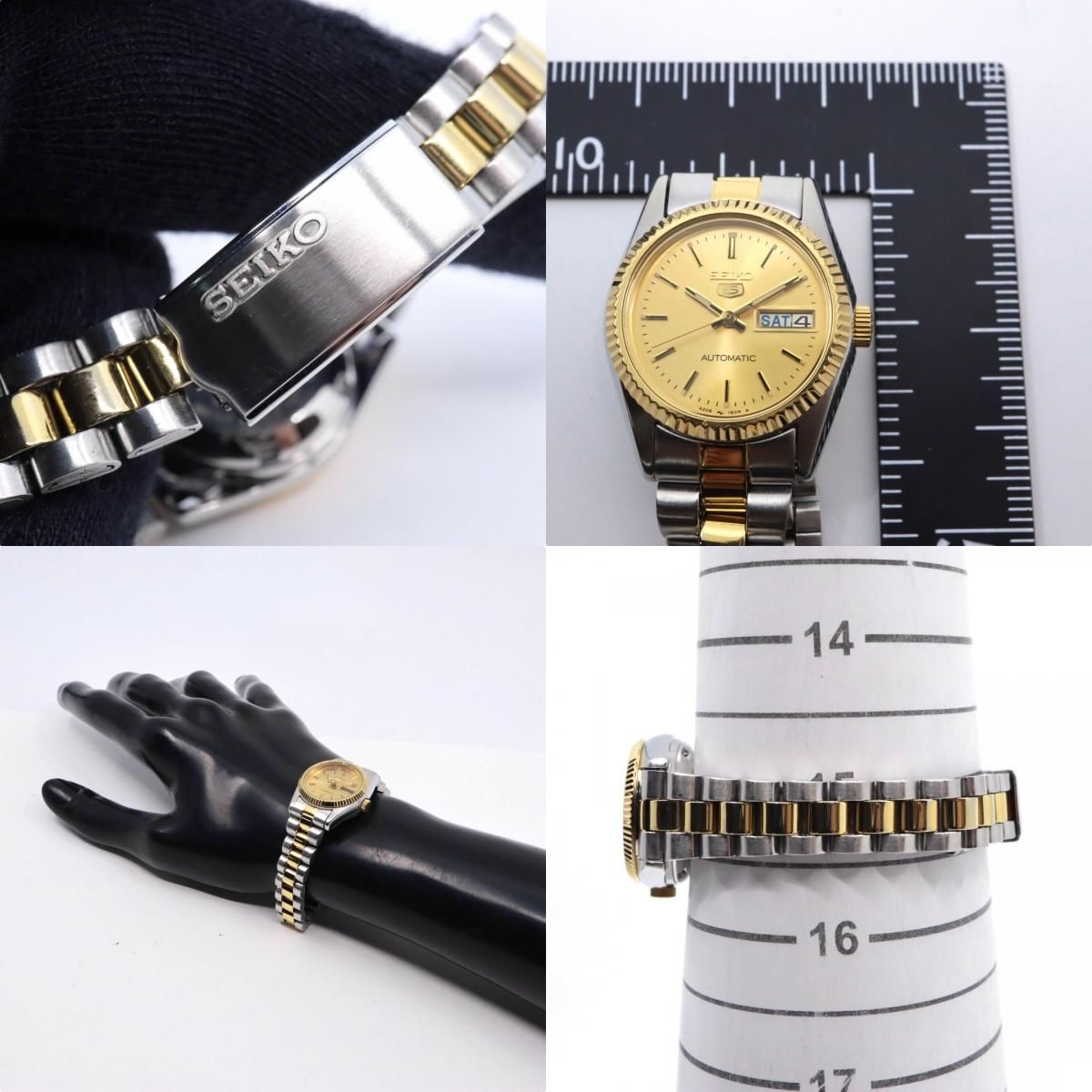 Seiko セイコー 5 4206-0510 自動巻き 腕時計 金 レディース 未使用級/美品/稼働品】セイコー SEIKO 5 レディース腕時計 4206