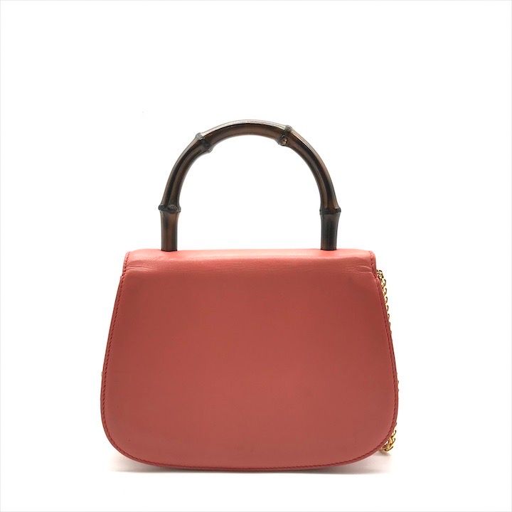 良品 GUCCI グッチ バンブー 2WAY ハンド チェーン ショルダー