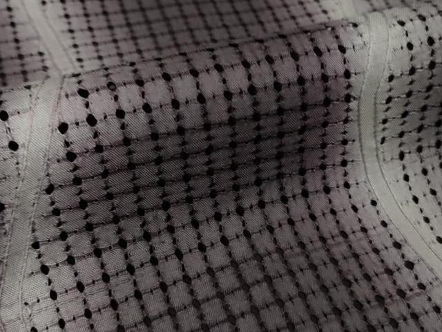 平和屋本店□極上 中国三大刺繍 スワトウ刺繍 本場縞大島紬 訪問着 暈  