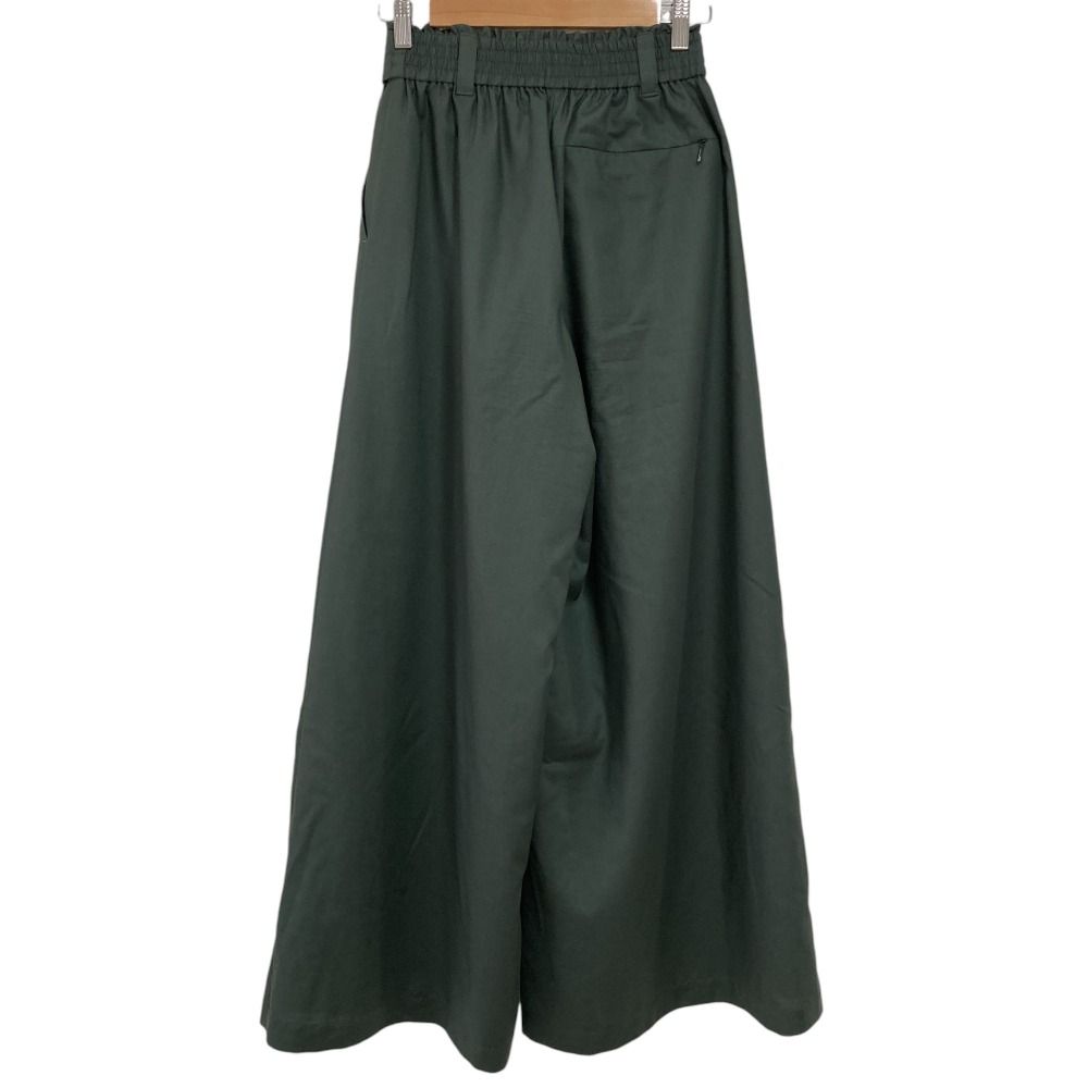 23SS HYKE ハイク ウエストリボン ワイドパンツ サイズ2 オリーブ  