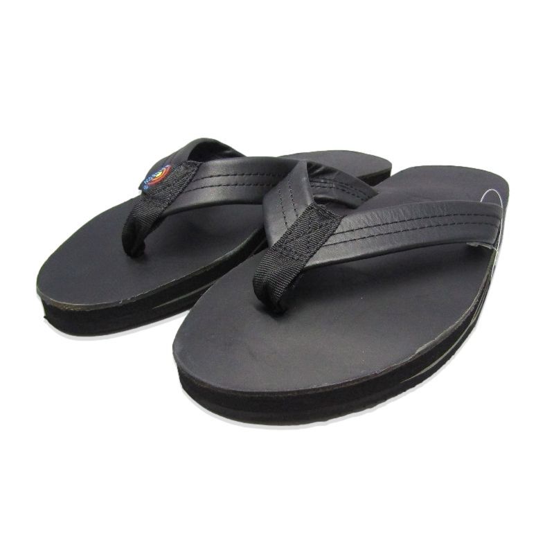 RAINBOW SANDALS レインボーサンダル レザーサンダル 302ALTS Mサイズ メンズ ビーチサンダル ブラック 黒 18001116