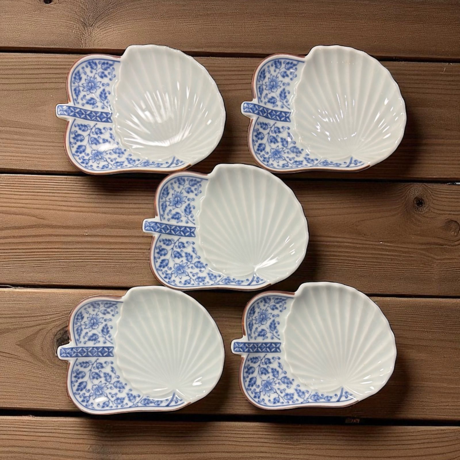 有田焼 幸楽窯 錦絵山水 六角銘々皿5枚 元箱なし 幸楽