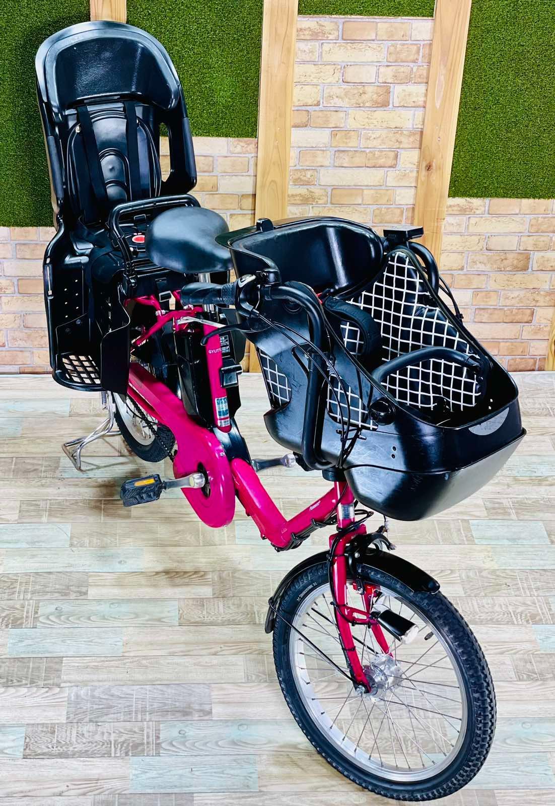 ハッピーピンク！ パナソニック ギュット子供乗せ電動アシスト自転車 H2858 ハッピーピンク！ パナソニック ギュット子供乗せ電動アシスト自転車