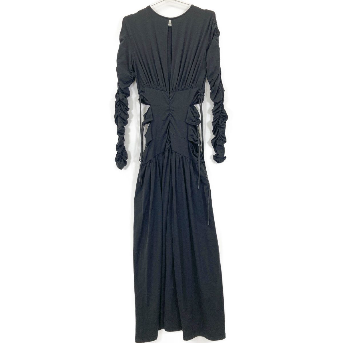 FETICO フェティコ FTC234-0806 23AW ﾌﾞﾗｯｸ ｻｲﾄﾞｽﾘｯﾄｷﾞｬｻﾞｰｽﾘｰﾌﾞﾜﾝﾋﾟｰｽ ﾄﾞﾚｽ 1