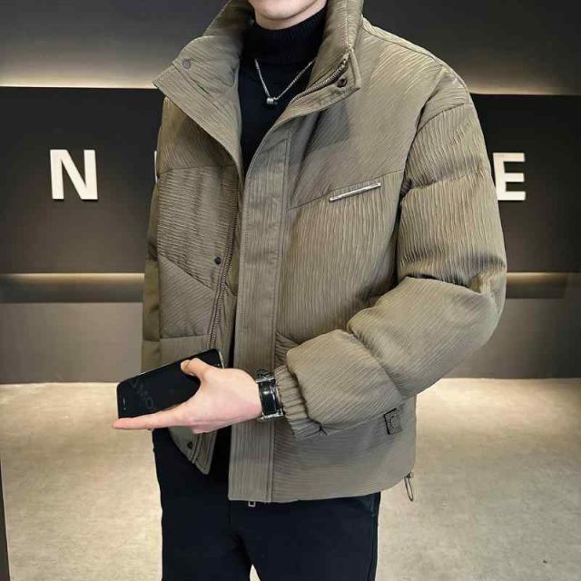 秋冬 コーデ メンズ 服 シンプル ファッション オシャレ 大人 かっこいい 大きいサイズ ストリート 紳士服 ハイエンド スタンドカラー ダウン ジャケット 厚手 冬服
