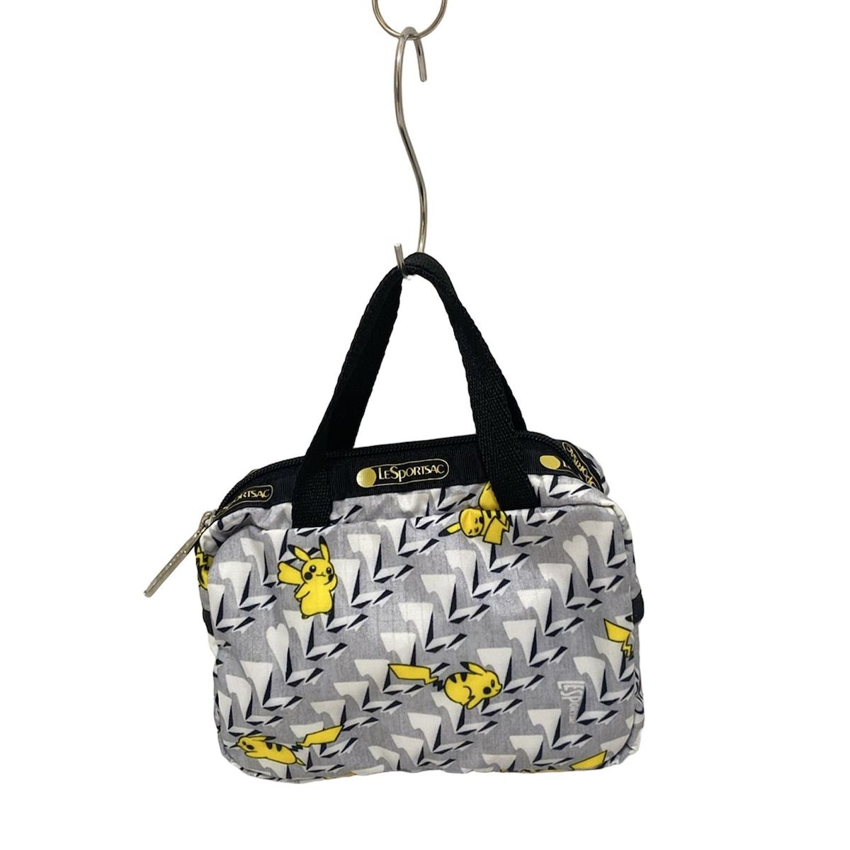 LESPORTSAC(レスポートサック) ハンドバッグ美品 - ライトグレー×黒  