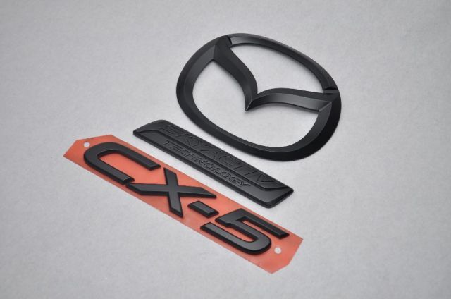 ＫＥＥＦＷ/ＫＥ２ＦＷ　ＣＸ-５ 後期（Ｆフォグランプ無し車/有り車共通）　マットブラックｏｒピアノブラックエンブレム　リア３点ＳＥＴ　　INVENTER/grow/メッキ/ブラッククローム/ゴー