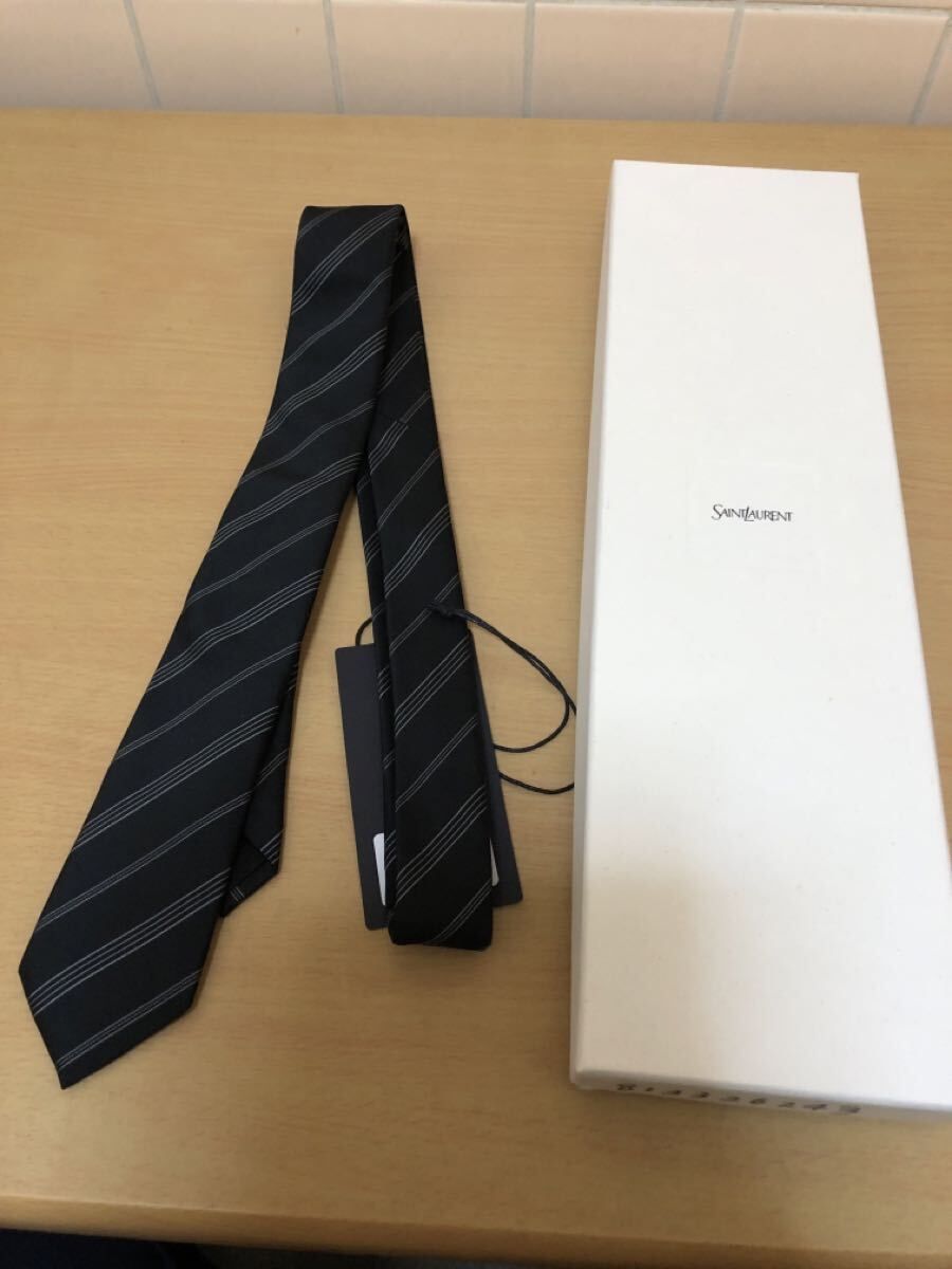 福岡 yves saint laurent ネクタイ イブサンローラン ブラック 777825 ３Y009 1078 FK