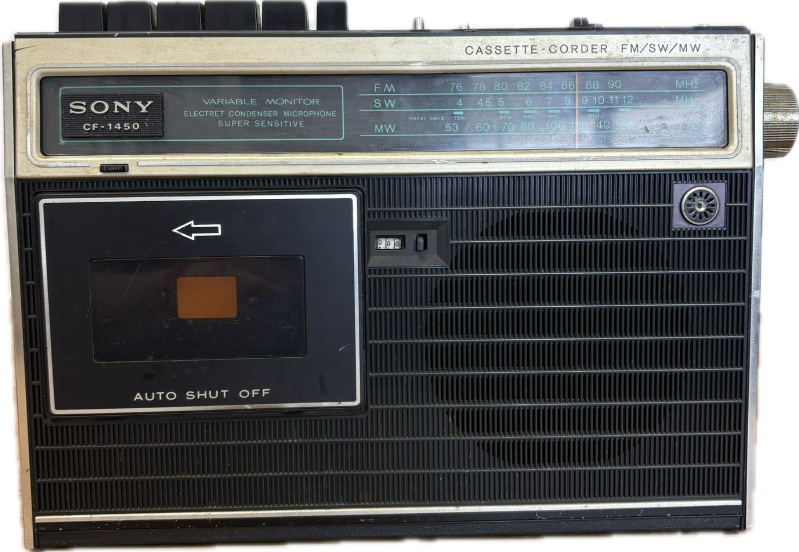 希少◇一部動作確認済◇SONY CF-1450 カセットレコーダー付きラジオ