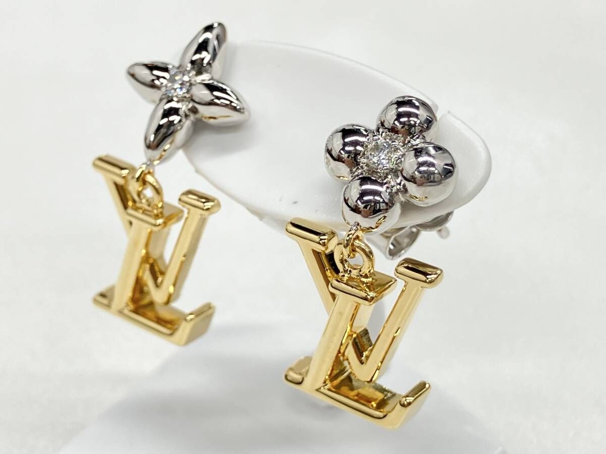 LOUIS VUITTONルイヴィトン ピアス パンダントLVアイコニック フラワー M01287
