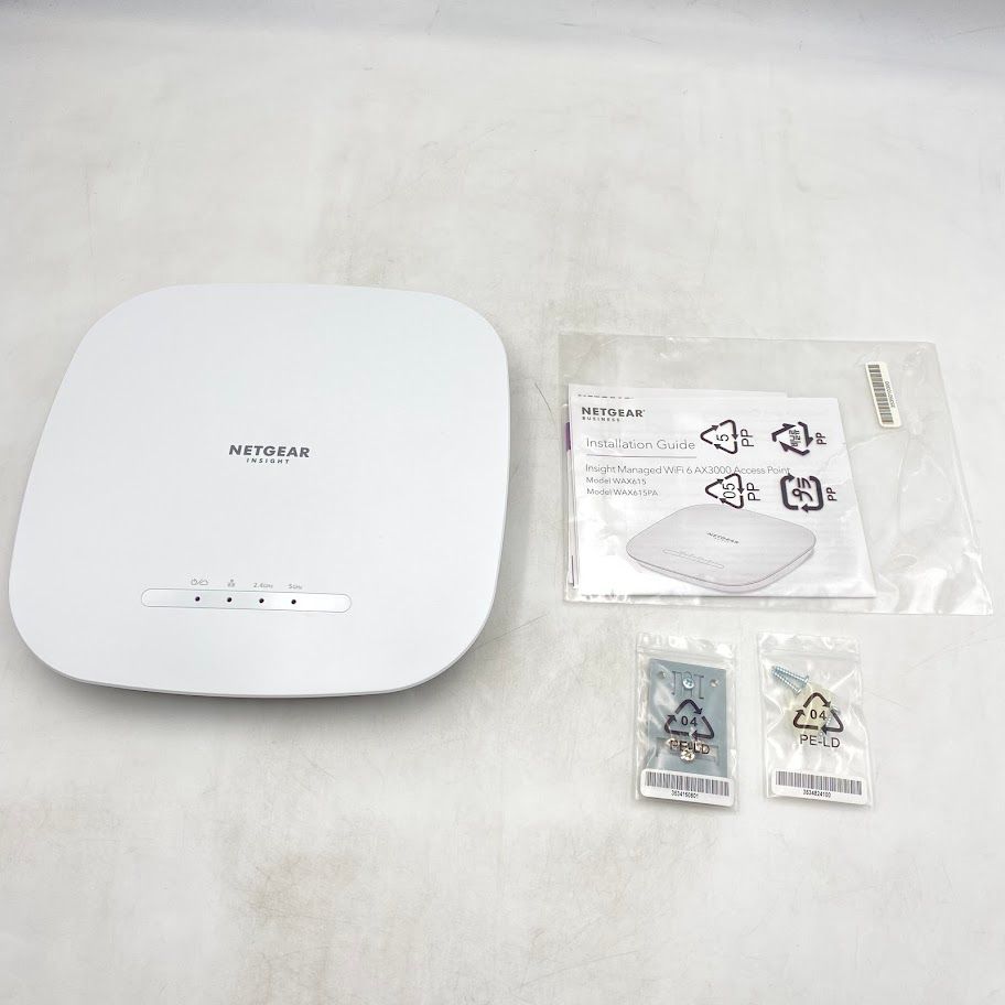 【極美品】ネットギア NETGEAR 無線LAN アクセスポイント WiFi 6 2402+ 574Mbps WAX615-100APS