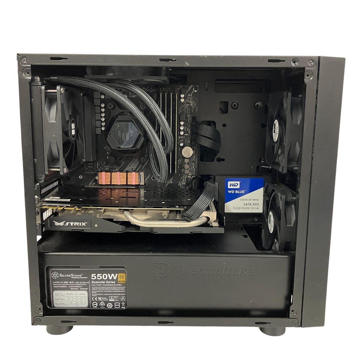  自作PC GIGABYTE B550M AORUS ELITE ゲーミングデスクトップPC AMD Ryzen 5 3500X 32GB SSD 2TB GTX 970 中古 T9124127