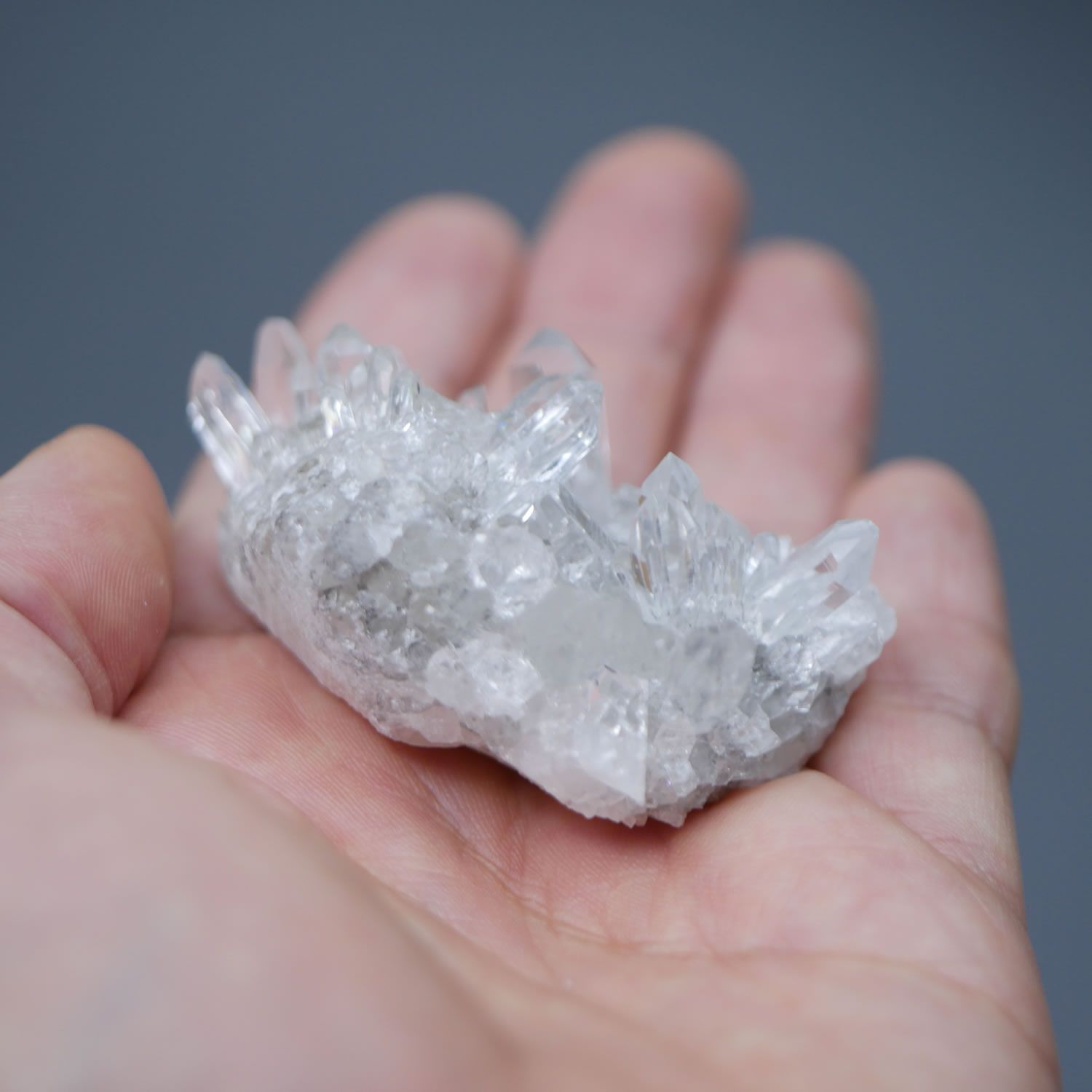 四川省産 菊花水晶 クラスター 1点物 約52g 天然石・置き物 空間 浄化